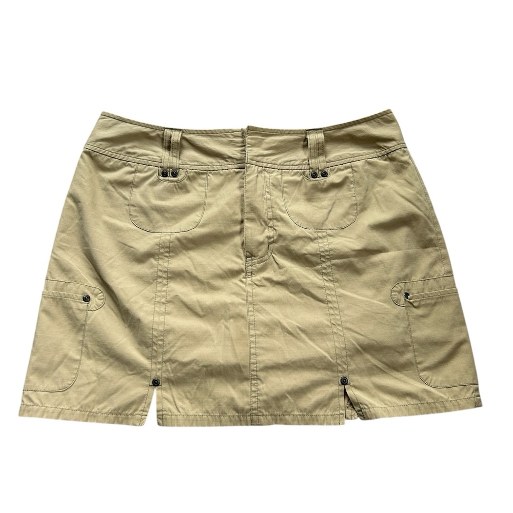 Vintage Tan Skort NEVADA Low Rise Mini Skirt w/ Built In Shorts Cargo Skort